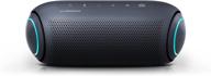 🔊 lg xboom speaker pl7 portable wireless bluetooth, dual action bass, sound by meridian, water-resistant, sound boost eq, 24 hour battery life - black, enhanced seo logo