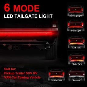 img 2 attached to 🚦 ULITE Led Tailgate Lights - 48 Inch Strip with 432PC Triple Row Flexible Bar - Easy Install, No Drilling Required - Turn Signal, Brake, Reverse Tail Light for Pickup Trailer SUV RV VAN - White/Red/Yellow - High Visibility (3R 48" 48SS)