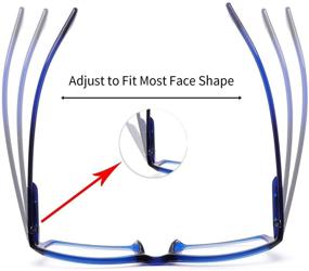 img 2 attached to IVNUOYI 6 Pack Blue Light Blocking Reading Glasses with Rectangle Frames, Spring Hinges, Anti Glare UV Protection for Men and Women, Computer Readers 2.0