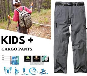 img 1 attached to 🌲 Ultimate Kids Boys Scout Cargo Hiking Pants: Convertible Zip-Off Shorts, Quick-Dry Fishing, and Dry Fit Technology