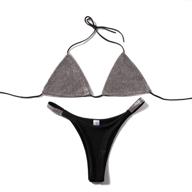 igneous rhinestone triangle brazilian sleeveless women's apparel logo