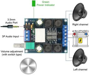 img 3 attached to 🔊 High Power Digital Audio Amplifier Board - 2x50W Class D Stereo TPA3116D2, 2pcs, DC 5V—24V - Ideal for Home Audio, Car Speakers & DIY Projects