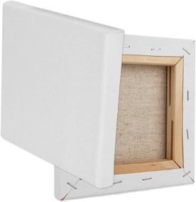 img 4 attached to CBTONE Stretched Canvas: 6x6 Inch, 12 Pack of High-Quality 100% 🎨 Cotton Blank Canvas Boards for Painting, Acrylic, Oil, and Wet Art Media