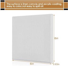 img 3 attached to CBTONE Stretched Canvas: 6x6 Inch, 12 Pack of High-Quality 100% 🎨 Cotton Blank Canvas Boards for Painting, Acrylic, Oil, and Wet Art Media