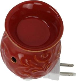 img 1 attached to 🔴 Enhance Your Space with the Iconikal Ceramic Wax Warmer Nightlight in Radiant Red