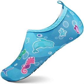 img 3 attached to UBFEN Toddler Girls' Barefoot Sports Swimming Shoes