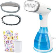 🔥 fast heat-up portable handheld steamer for fabric and clothes - 280ml water tank, wrinkle-free results in 20s! perfect lightweight steamer for home and travel. includes fabric and lint brush. logo