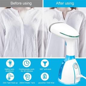 img 3 attached to 🔥 Fast Heat-up Portable Handheld Steamer for Fabric and Clothes - 280ml Water Tank, Wrinkle-Free Results in 20s! Perfect Lightweight Steamer for Home and Travel. Includes Fabric and Lint Brush.