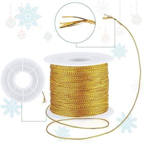 img 2 attached to 🎀 Metallic Cord Tinsel Rope - 440 Yards, Ideal for Craft Jewelry Making, Ribbon Wrap Thread Tag Cord for Christmas Ornament Hanging Decoration (Gold, Silver, Red, Green)