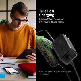 img 3 attached to 🔌 Spigen USB C Charger: 27W Fast Charging Wall Charger for iPhone 13 Pro Max, Galaxy S21 Ultra, MacBook, and More