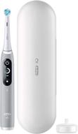 🪥 enhanced oral-b io series 6 electric toothbrush with gray opal brush head logo