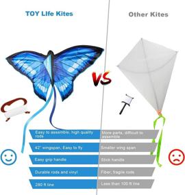 img 2 attached to TOY Life Butterfly Kite Large Sports & Fitness