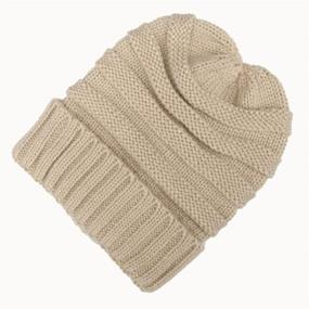 img 3 attached to SVEN HOME Cozy Slouchy Beanies - Knit Warm Winter Unisex Cap for Women and Men, Thick Hat