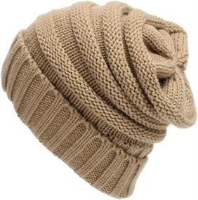 img 4 attached to SVEN HOME Cozy Slouchy Beanies - Knit Warm Winter Unisex Cap for Women and Men, Thick Hat