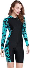 img 3 attached to Ultimate Sun Protection for Women: Long Sleeve One-Piece Surf Swim Wet Suit with Rashguard