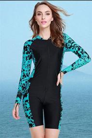 img 2 attached to Ultimate Sun Protection for Women: Long Sleeve One-Piece Surf Swim Wet Suit with Rashguard