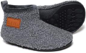 img 4 attached to 👶 Lightweight SLEVEL Toddler Slippers - S191007 Grey (Size 23) for Boys' Shoes