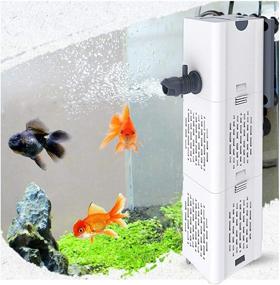 img 4 attached to Enhanced Ultra Quiet Fish Tank Filter: 4-in-1 Internal Aquarium Filter with Submersible Water Pump for Oxygenation, Aeration, and Water Change - Ideal for Betta, Turtle, Pond Fish, and Garden