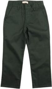 img 3 attached to Leveret Toddler Uniform Cotton Chino Boys' Clothing ~ Pants
