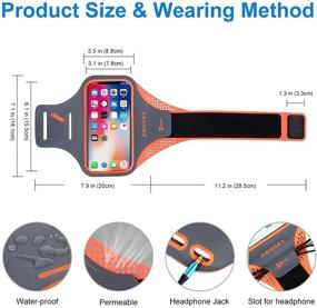 img 1 attached to Running Armband Portability Resistant Jogging Cell Phones & Accessories in Cases, Holsters & Clips