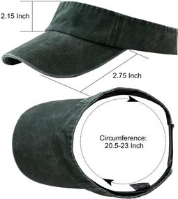 img 2 attached to 🧢 Adjustable Cotton Sport Sun Visor Hats - Unisex Baseball Cap with Empty Top for Men and Women