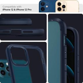 img 1 attached to Spigen Ultra Hybrid Designed For IPhone 12 / Designed For IPhone 12 Pro Case (2020) - Navy Blue