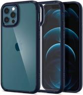 spigen ultra hybrid designed for iphone 12 / designed for iphone 12 pro case (2020) - navy blue logo