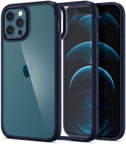 img 4 attached to Spigen Ultra Hybrid Designed For IPhone 12 / Designed For IPhone 12 Pro Case (2020) - Navy Blue