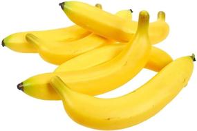 img 3 attached to 🍌 Juvale Set of 6 Individual Fake Fruit Bananas - Lifelike Artificial Plastic Bananas for Paintings, Decor, and Storefronts - Yellow, 8 x 3.7 x 1.5 Inches