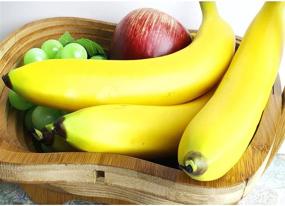 img 2 attached to 🍌 Juvale Set of 6 Individual Fake Fruit Bananas - Lifelike Artificial Plastic Bananas for Paintings, Decor, and Storefronts - Yellow, 8 x 3.7 x 1.5 Inches