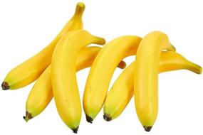 img 1 attached to 🍌 Juvale Set of 6 Individual Fake Fruit Bananas - Lifelike Artificial Plastic Bananas for Paintings, Decor, and Storefronts - Yellow, 8 x 3.7 x 1.5 Inches