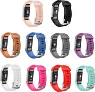 📿 10-pack of gincoband bands for fitbit charge 2 fitness wristband with secure metal clasps логотип