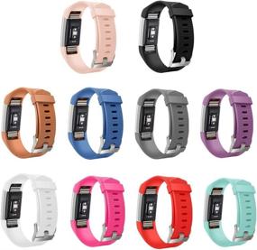 img 4 attached to 📿 10-Pack of GinCoband Bands for Fitbit Charge 2 Fitness Wristband with Secure Metal Clasps