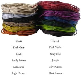 img 2 attached to 🎀 INSPIRELLE 12 Colors 1.2mm Satin Cord: Perfect Chinese Knot Thread for Jewelry Making (Dark Colors, 20 Yards Each)