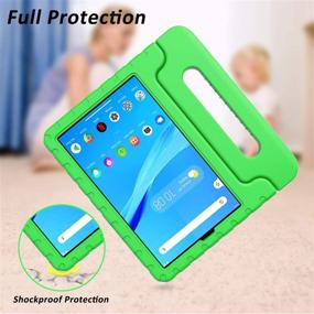 img 1 attached to 📱 TeeFity Lenovo Tab M8 HD/Smart Tab M8/Tab M8 FHD 2019 Tablet Kids Case, Green - Shockproof, Light Weight Handle Stand for Lenovo Tab M8 TB-8505F TB-8505X TB-8705F TB-8705N - Ideal for Kids