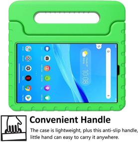 img 2 attached to 📱 TeeFity Lenovo Tab M8 HD/Smart Tab M8/Tab M8 FHD 2019 Tablet Kids Case, Green - Shockproof, Light Weight Handle Stand for Lenovo Tab M8 TB-8505F TB-8505X TB-8705F TB-8705N - Ideal for Kids