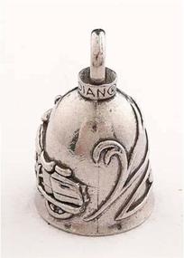 img 1 attached to Motorcycle Biker Guardian - Fortune Bell or Key Ring: Ride Safely, Aligned with Your Angel's Wings