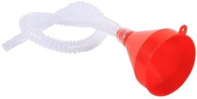img 4 attached to Universal 8cm Wide Mouth Fuel Funnel with Flexible Spout Extension for Automotive Vehicles – Long-lasting Plastic Filling Funnel for Water, Gasoline, Coolant, Transmission, and Engine Oil (1 pc)