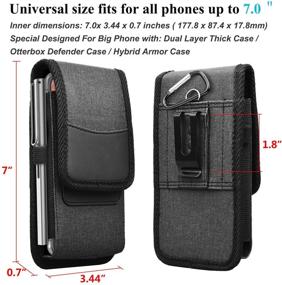 img 3 attached to 📱 Njjex Cell Phone Holster for iPhone 11 12 13 Pro Max XS XR SE, Samsung Galaxy S21 Ultra S20 S10, A02S A12 A32 A42 A52 5G, A01 A11 A21 A51 A71 – Belt Clip Holster Phone Pouch Holder Carrying Case