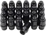 🔧 set of 24 black 12x1.5 closed end et lug nuts – spline tuner style for aftermarket wheels - small diameter wheel accessories (m12x1.5, black, 24) logo