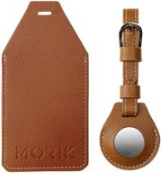 🏷️ morik secret airtag leather luggage tag: enhanced security and convenient tracking" logo