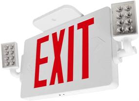 img 3 attached to LFI Lights - Thin All LED Combo Exit Sign Emergency 🔦 Light with Red Battery Backup - UL Listed - COMBOTR (1 Pack)