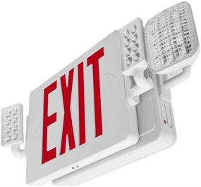 img 1 attached to LFI Lights - Thin All LED Combo Exit Sign Emergency 🔦 Light with Red Battery Backup - UL Listed - COMBOTR (1 Pack)