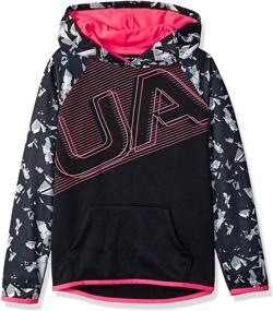 img 3 attached to 🔥 Cozy and Stylish: Under Armour Girls' Armour Fleece Logo Hoodie Wrapped in Comfort