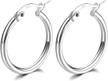 white plated silver earrings classic logo