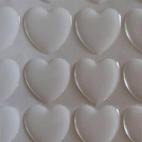 img 3 attached to ❤️ 100 Clear Heart Epoxy Stickers Adhesive Seal for Bottle Caps and Pendants – 1-Inch - IGOGO