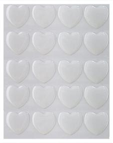 img 4 attached to ❤️ 100 Clear Heart Epoxy Stickers Adhesive Seal for Bottle Caps and Pendants – 1-Inch - IGOGO