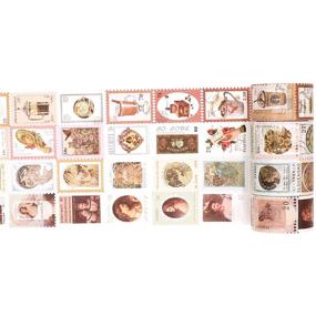 img 3 attached to Knaid Decorative Stamp Sticker Washi Tapes - 4 Pack for Scrapbooking, Kid Crafts, Albums, Bullet Journals, Junk Journals, Planners, Calendars, and Notebooks