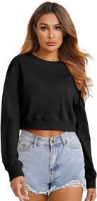 img 4 attached to Verdusa Womens Casual Pullover Sweatshirt Sports & Fitness