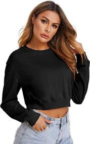 img 1 attached to Verdusa Womens Casual Pullover Sweatshirt Sports & Fitness